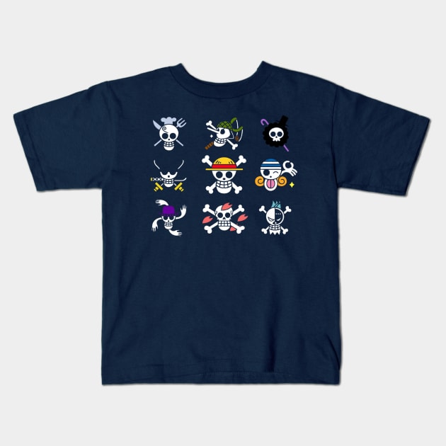 one piece (luffy team) Kids T-Shirt by Artist